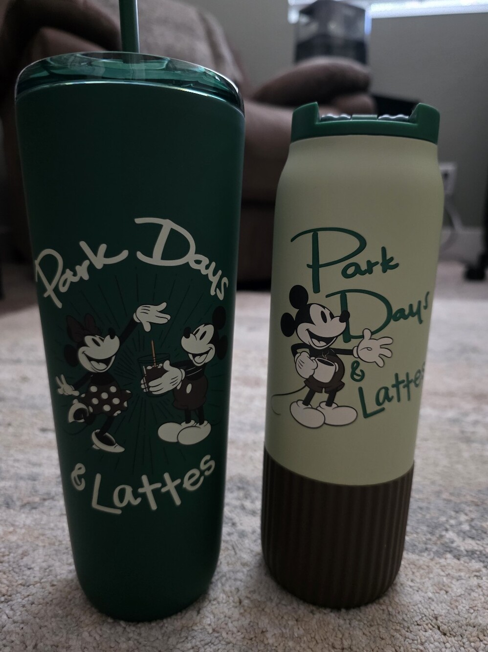 Disney Green Park Days & Lattes Mickey & Minnie Tumbler Duo